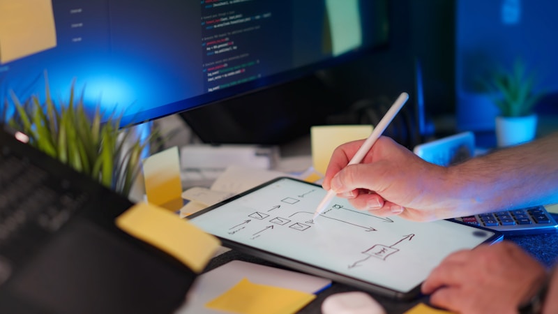 Digital painting tools on screen